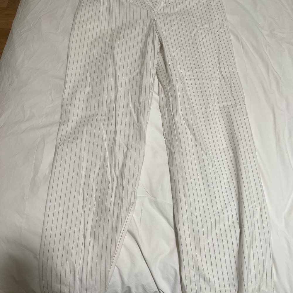 Reformation Oren Pant White Stripe